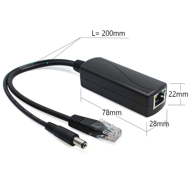 ANVISION 2-Pack Gigabit PoE Splitter, 48V to 12V 2A Ethernet Adapter, for Security Camera, AP, Voip and More, AV-PS12-G - Image 3